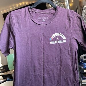 Iron club x kinda fit kinda fat burgundy shirt XS